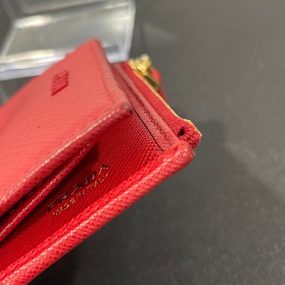Prada Red Lux Compact Zip Small Wallet (JB1311) - Picture 9 of 9